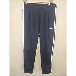 Adidas 3 Stripes Track Pants, Black, Pockets Loose, Men's Size Large